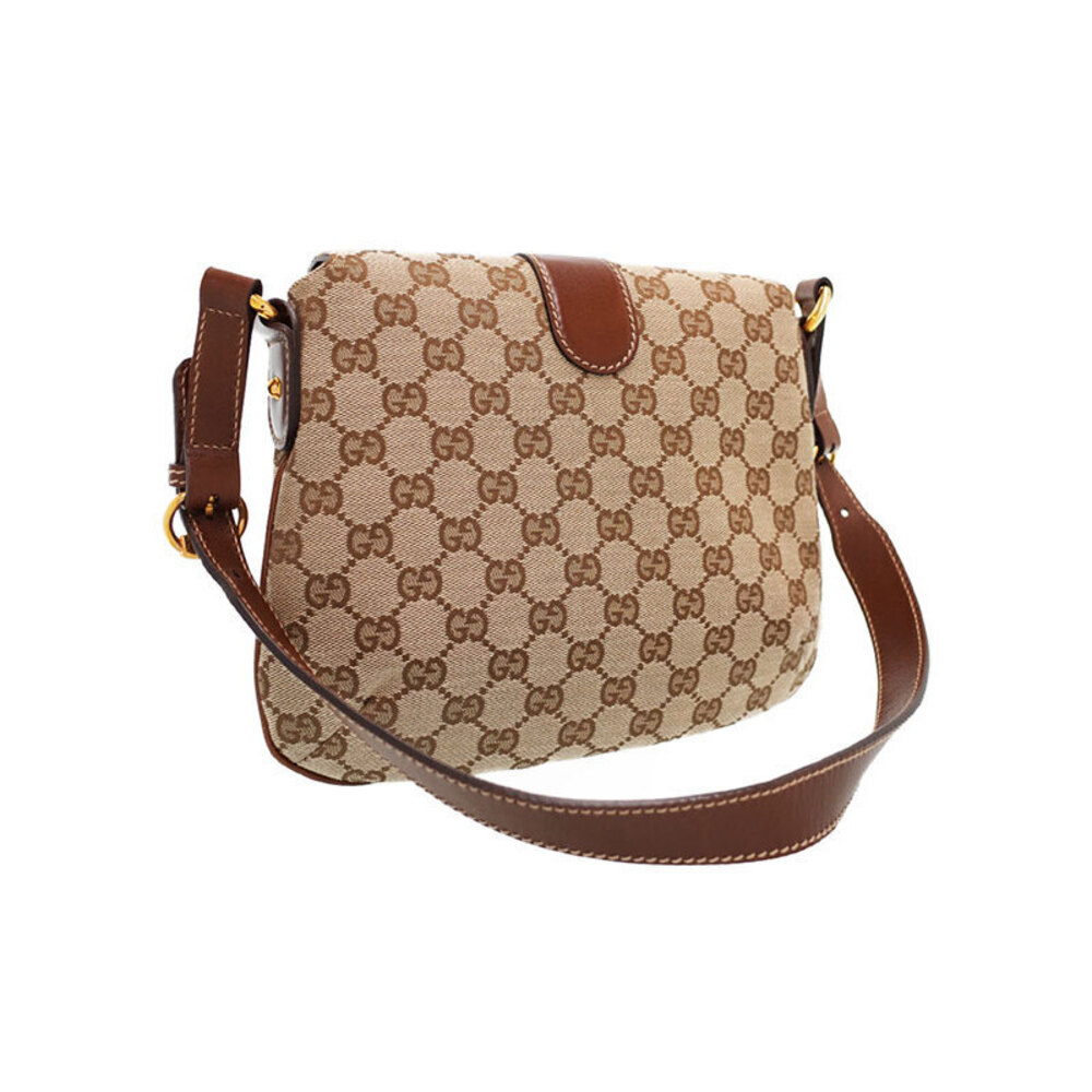 Gucci brown GG shoulder 1955 Horsebit Supreme bag leather
